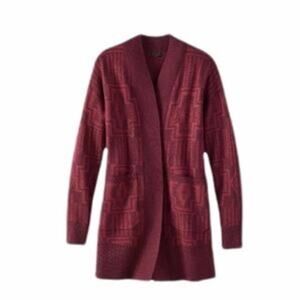 Pendleton Harding Long Wool Cardigan Burgundy Heather Size XXL